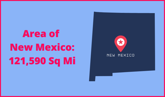 Area of New Mexico compared to Washington