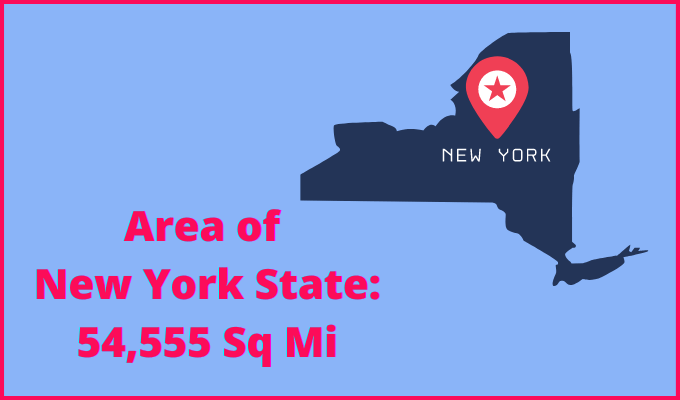 Area of New York compared to Massachusetts