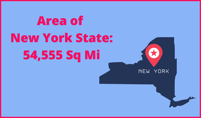 Area of New York compared to West Virginia