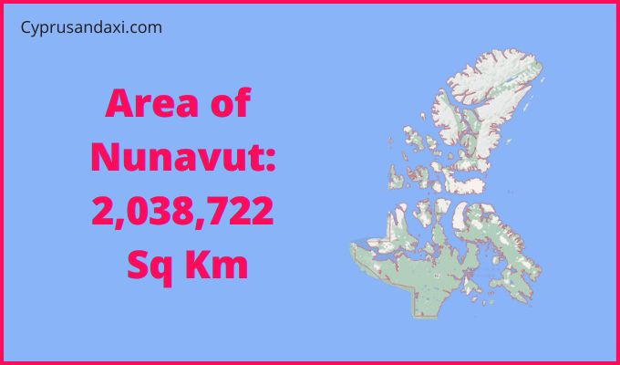 Area of Nunavut compared to Alaska