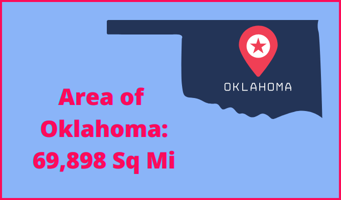 Area of Oklahoma compared to Oregon