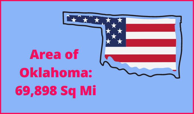 Area of Oklahoma compared to West Virginia