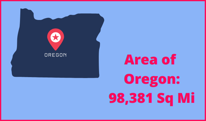 Area of Oregon compared to West Virginia