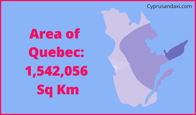 Area of Quebec compared to Finland