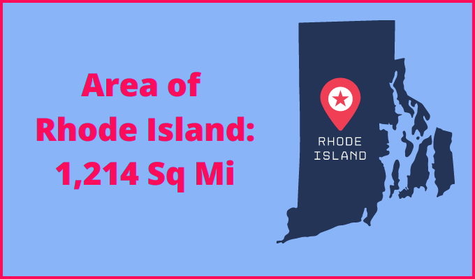 Area of Rhode Island compared to Massachusetts