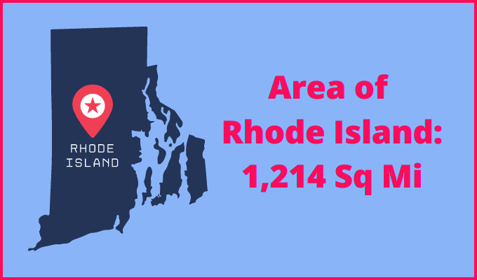 Area of Rhode Island compared to South Carolina