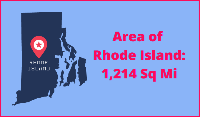 Area of Rhode Island compared to Vermont