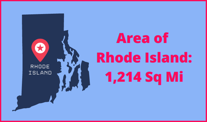 Area of Rhode Island compared to Wisconsin