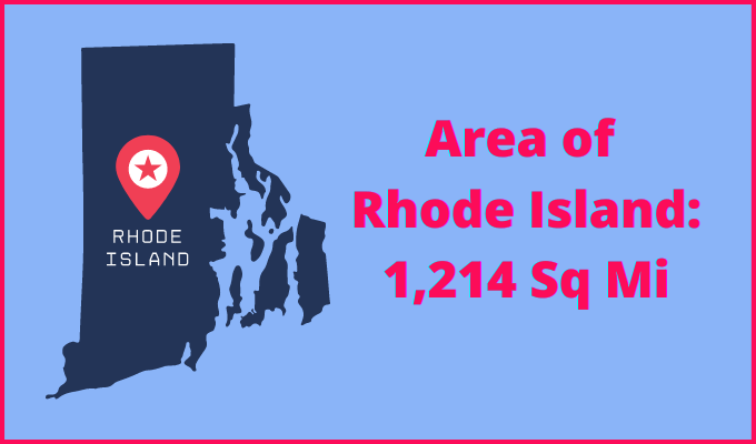 Area of Rhode Island compared to Wyoming