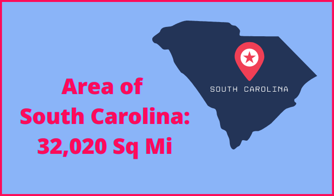 Area of South Carolina compared to Missouri