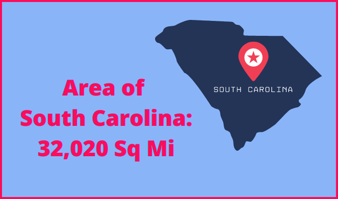 Area of South Carolina compared to Ohio