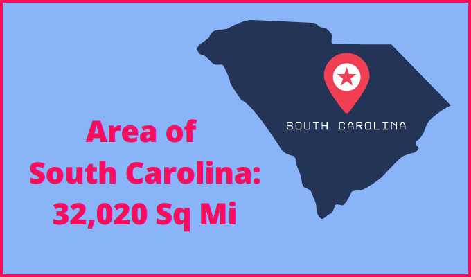 Area of South Carolina compared to South Dakota