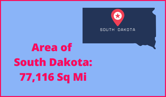 Area of South Dakota compared to Massachusetts