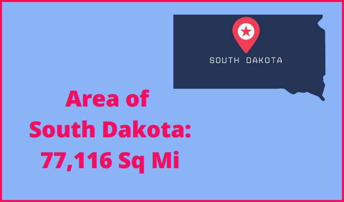 Area of South Dakota compared to New York