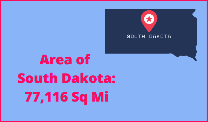 Area of South Dakota compared to North Carolina
