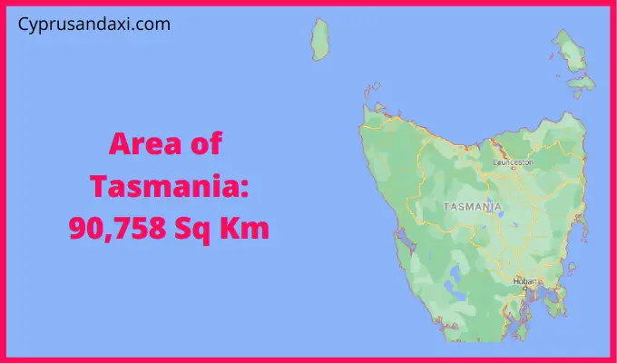 Area of Tasmania compared to Alabama