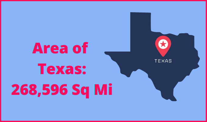 Area of Texas compared to Maryland