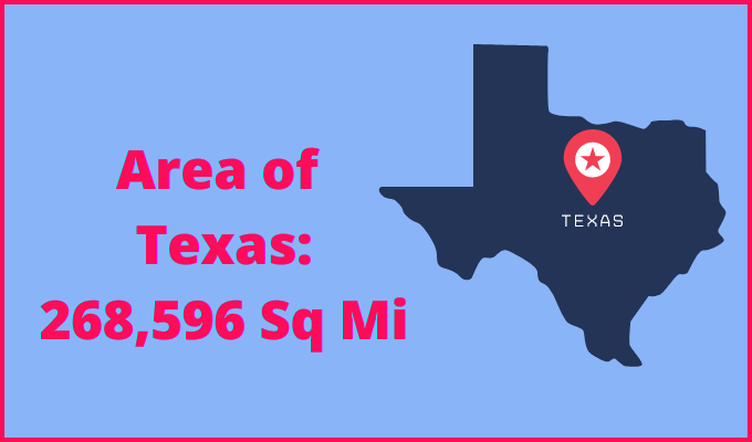 Area of Texas compared to Mississippi