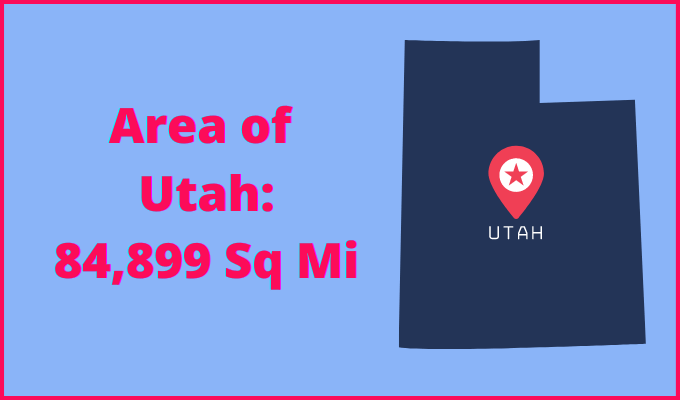 Area of Utah compared to North Carolina