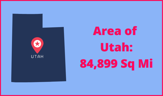 Area of Utah compared to Tennessee