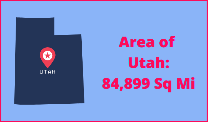Area of Utah compared to Wisconsin