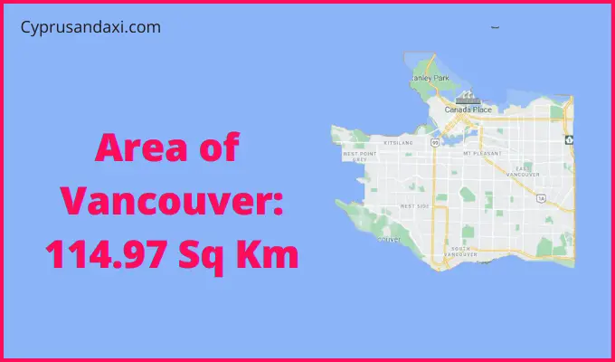 Area of Vancouver compared to Alaska