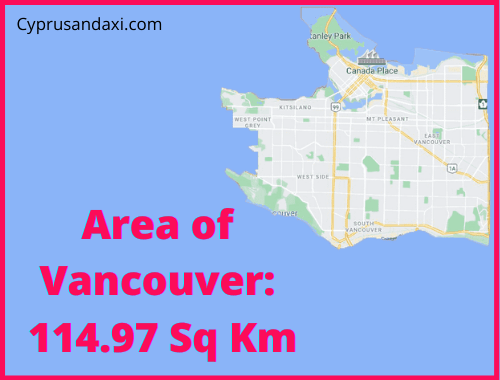 Area of Vancouver compared to Norway