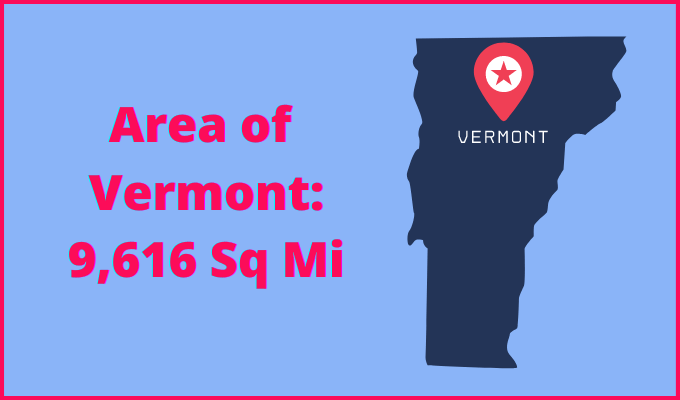 Area of Vermont compared to Michigan