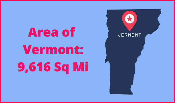 Area of Vermont compared to Minnesota