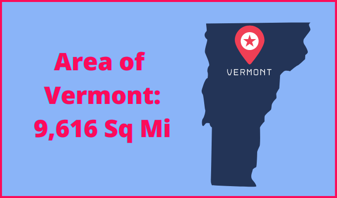 Area of Vermont compared to Nevada