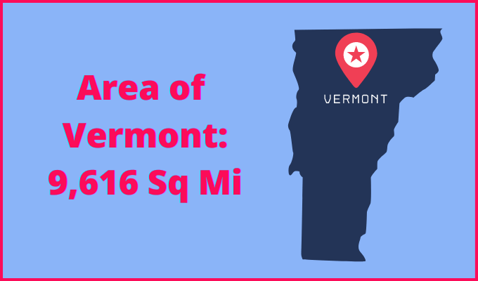 Area of Vermont compared to New Mexico