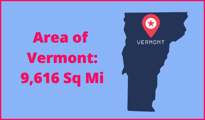 Area of Vermont compared to Oklahoma