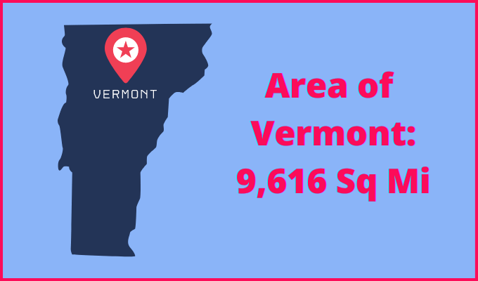 Area of Vermont compared to Tennessee