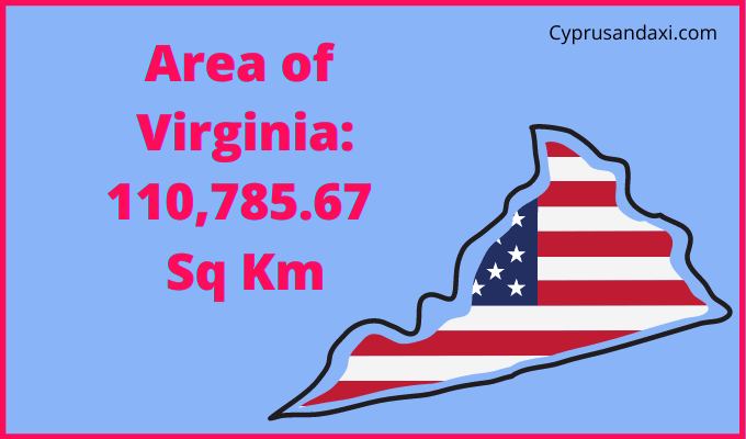 Area of Virginia compared to Finland