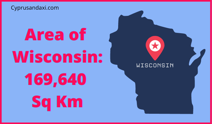 Area of Wisconsin compared to Finland