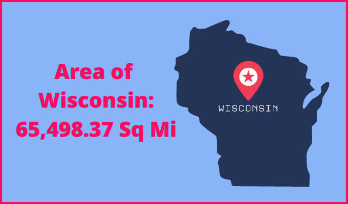 Area of Wisconsin compared to Missouri