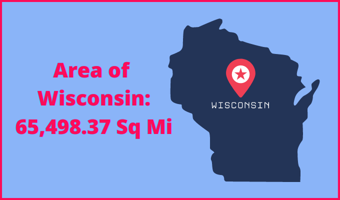 Area of Wisconsin compared to Oregon