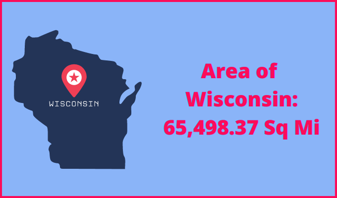 Area of Wisconsin compared to Vermont