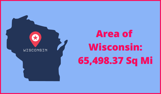 Area of Wisconsin compared to West Virginia