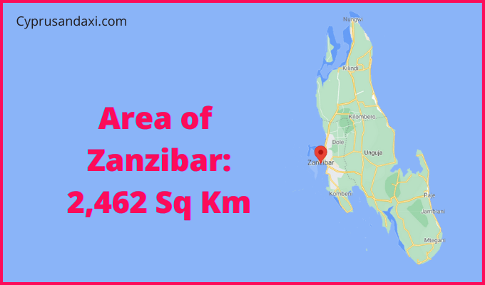 Area of Zanzibar compared to Alaska