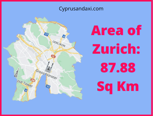 Area of Zurich compared to Alabama