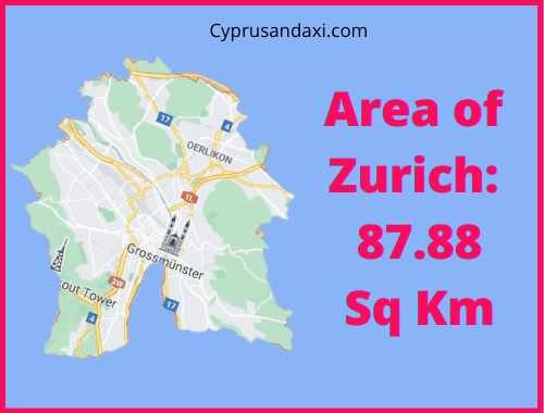Area of Zurich compared to Alaska