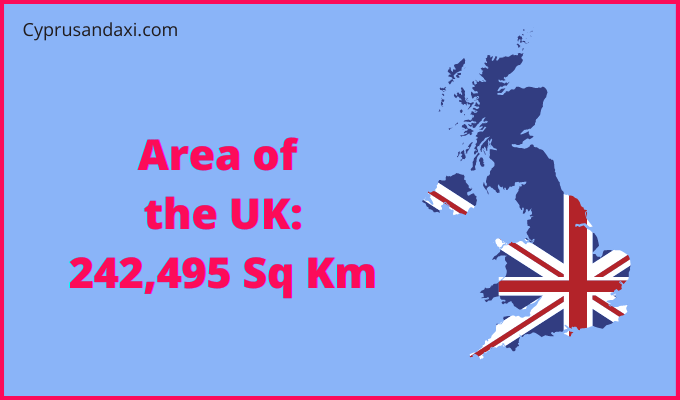 Area of the United Kingdom compared to Alaska