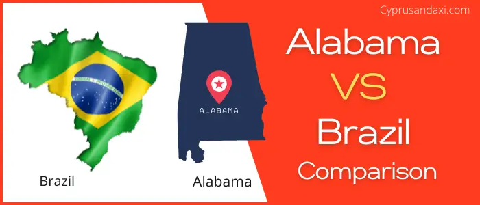 Is Alabama bigger than Brazil
