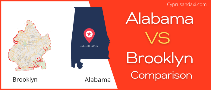 Is Alabama bigger than Brooklyn