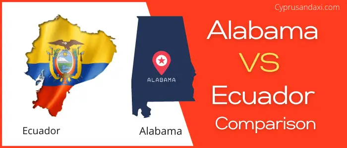 Is Alabama bigger than Ecuador