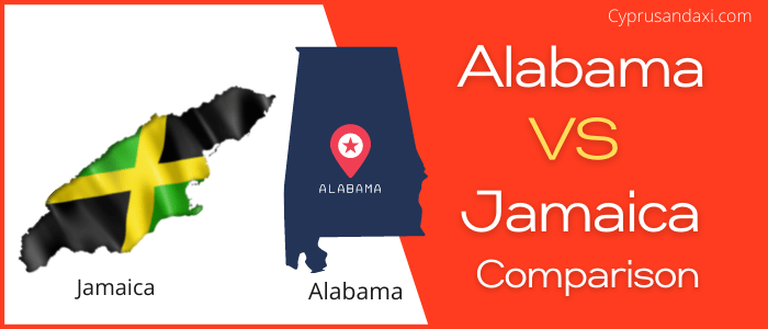 Is Alabama bigger than Jamaica