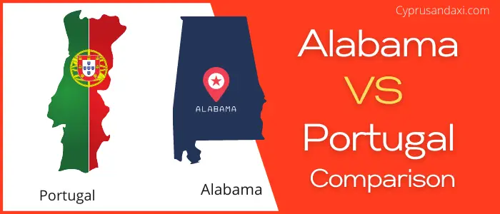 Is Alabama bigger than Portugal