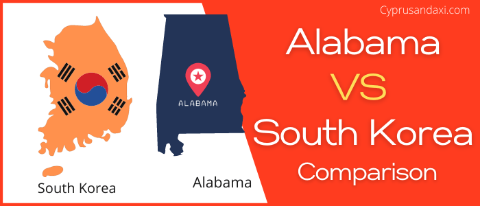 Is Alabama bigger than South Korea