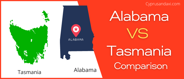 Is Alabama bigger than Tasmania